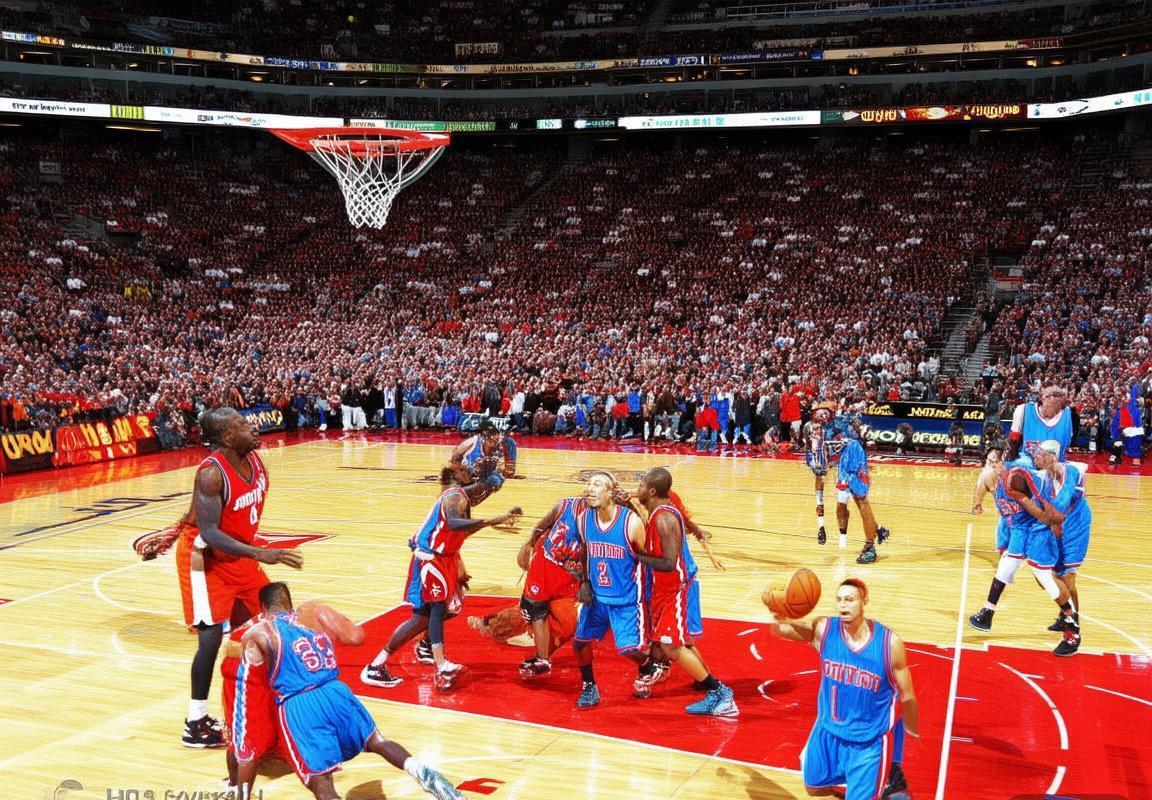 2003年NBA火箭活塞经典对决：姚麦联手演绎篮球传奇